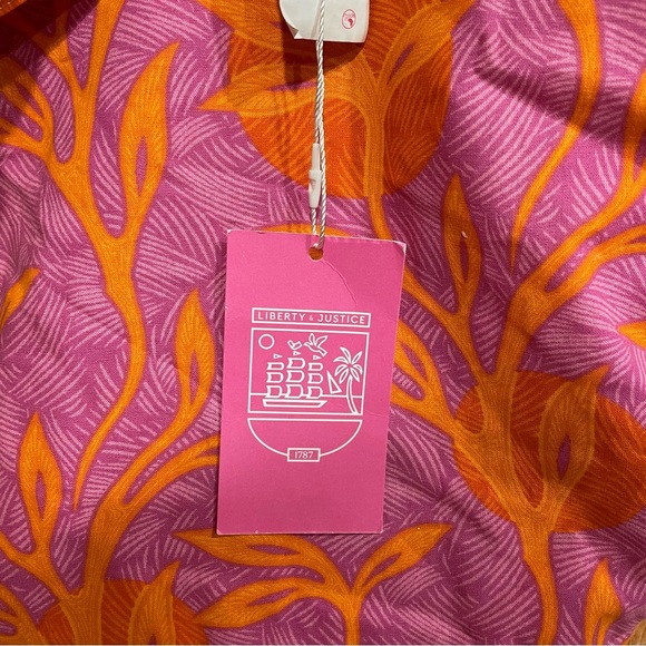 Liberty & Justice Saran Sarong Cover Up in Grotto Pink Print NWT - Picture 4 of 7